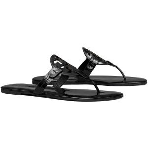 Miller Zehentrenner-Pantolettensandalen aus weichem Leder mit Memory-Foam-Polsterung