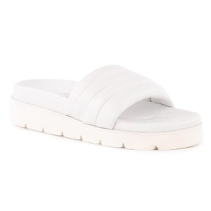 Vibe Sandalen – Plateau, Leder, zum Hineinschlüpfen, Karomuster