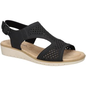 Alba Sandalen – Kunstleder, Schnalle, Damen, Keilabsatz
