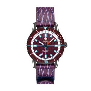 Zodiac Super Sea Wolf Laser Tag Edition Compression Diver Herren-Automatikuhr aus grauem Edelstahl