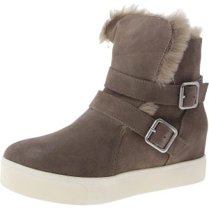 Shearling-Stiefel mit Kunstfellfutter