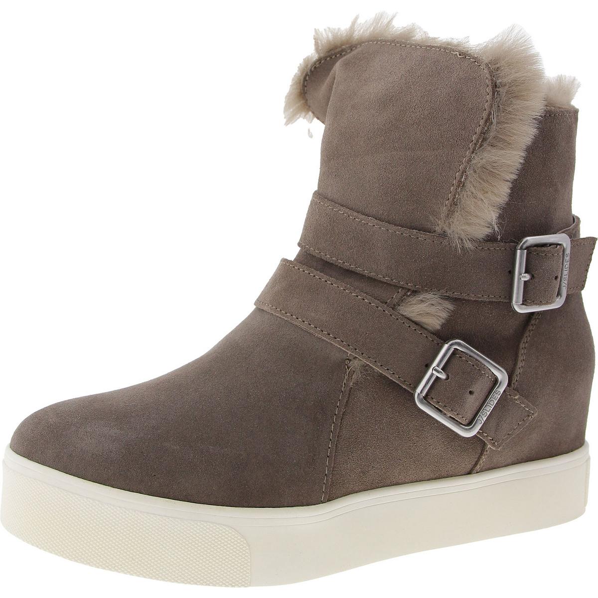 Shearling-Stiefel mit Kunstfellfutter
