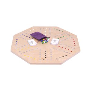 Marble Chase Holzspiel-Set mit doppelseitigem Brett, 23 Zoll breit