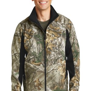 Port Authority Herren-Softshelljacke mit Tarnmuster im Colorblock-Design – J318C