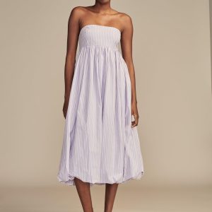 Lucky Brand 7733574303804 Maxikleid – Ballonsaum, Damen, Popeline