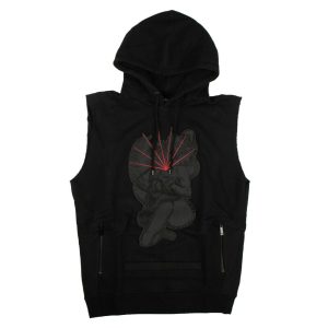 Rayen Sweatshirt – ärmellos, Baumwolle, Herren, Schwarz