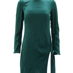 Reformation Rundhalsausschnitt Minikleid – Viskose, Grün – 7748648992828