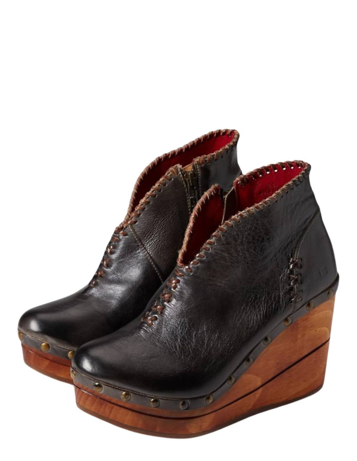 Marina Stiefeletten – Black/Teak Rustic