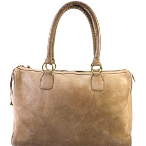 Kendall Conrad Patchwork Zipped Doctor Handtasche – strukturiert, Damen, Quaste, Braun