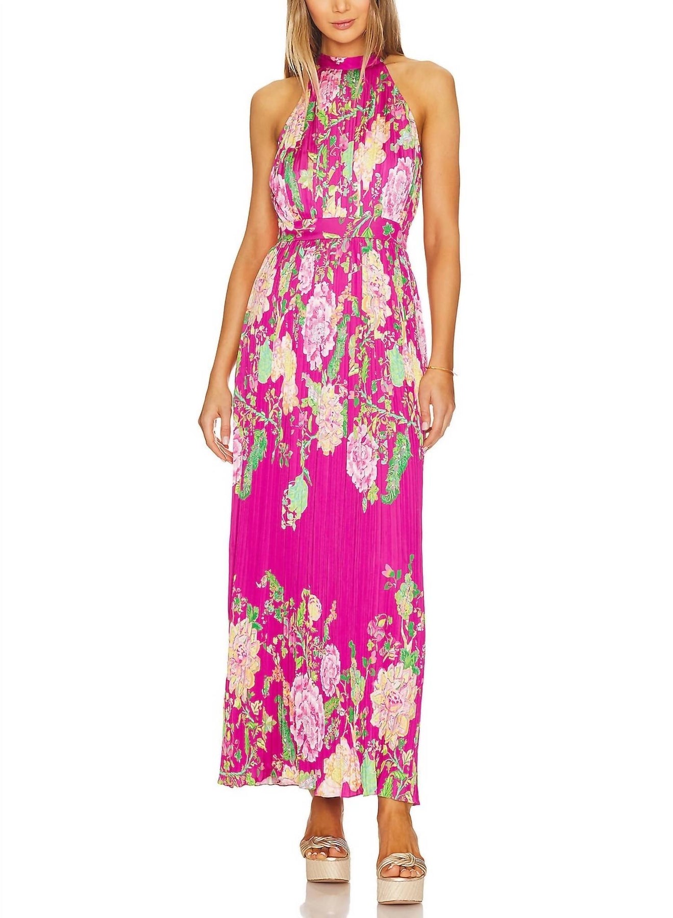 Chloe Kleid – Fuchsia, lang, Rosa