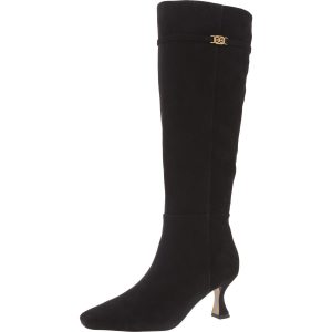 Lyla kniehohe Stiefel – Veloursleder, unifarben
