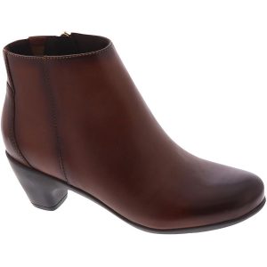 Leder-Stiefeletten mit Blockabsatz