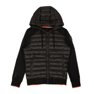Schwarze Soapstone Herren-Daunenjacke mit Reißverschluss
