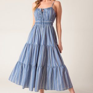 SECRET’S OUT gewebtes Midikleid