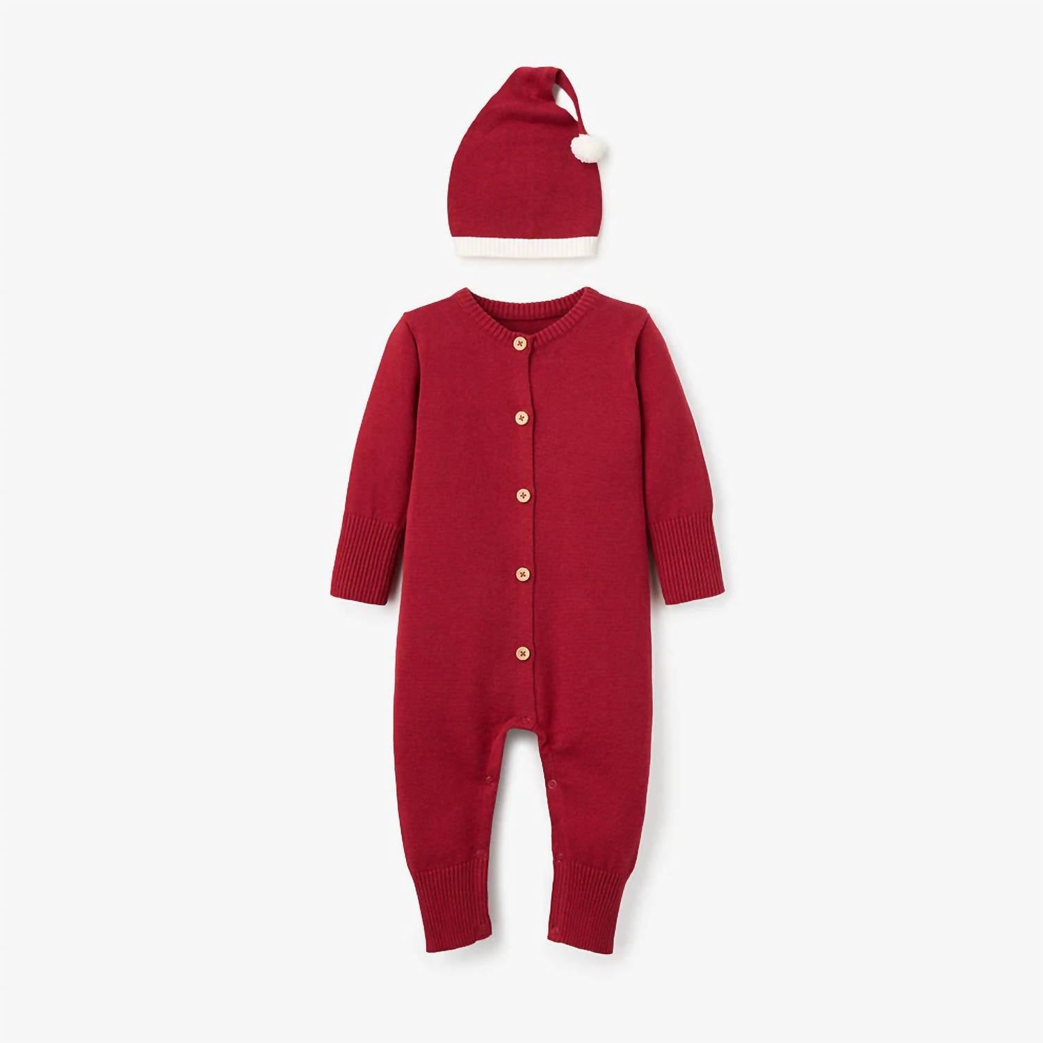 Santa Baby Kinder-Jumpsuit in Rot