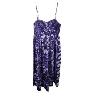 Ulla Johnson 7733649440828 Kleid – Blumenmuster, Baumwolle, lang, Blau