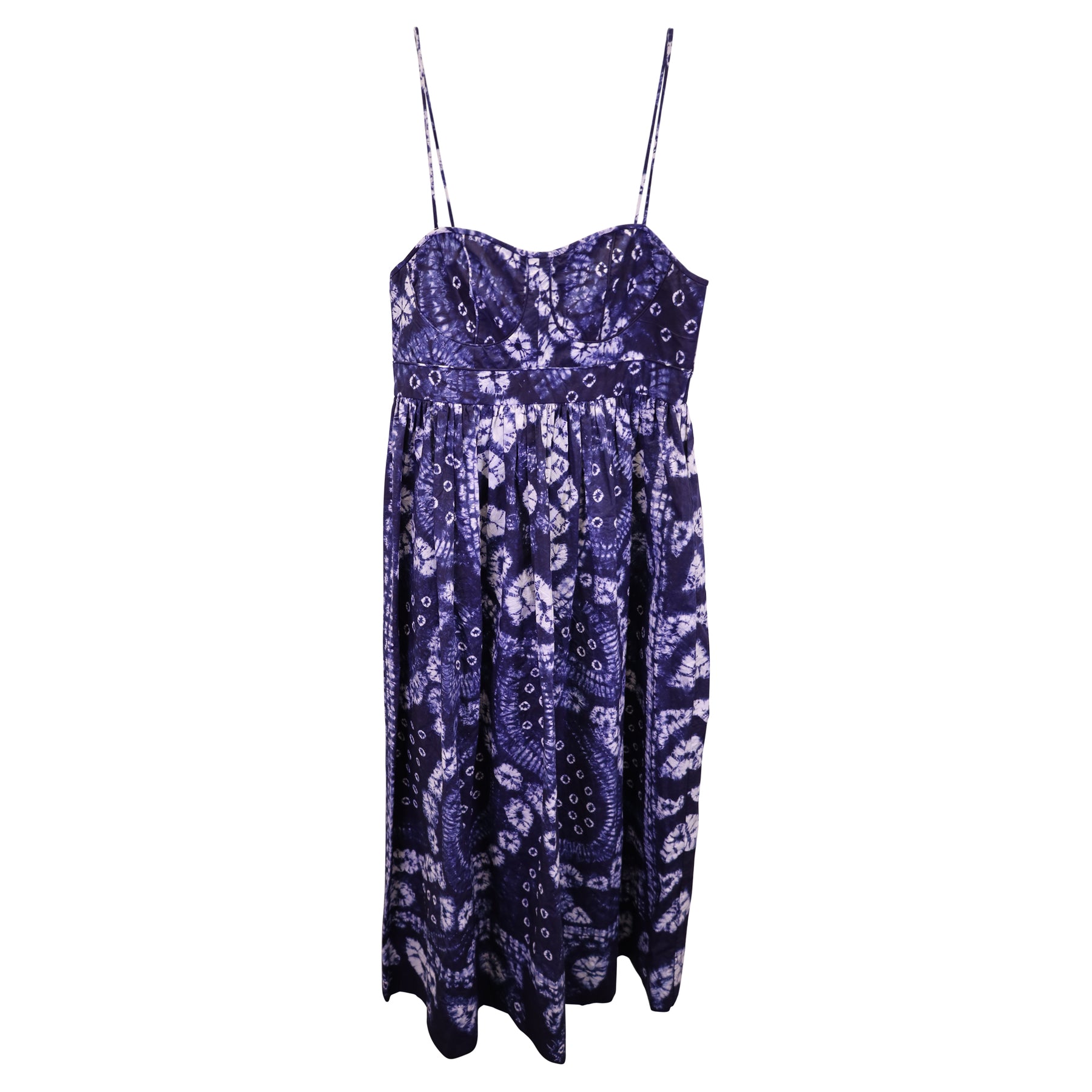 Ulla Johnson 7733649440828 Kleid – Blumenmuster, Baumwolle, lang, Blau