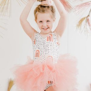 Rainbow Tank Ballettbody mit Tutu – Pfirsichfarben