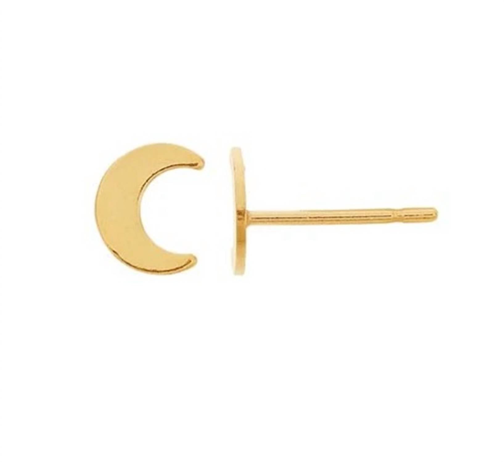 Mond-Ohrstecker – Gold