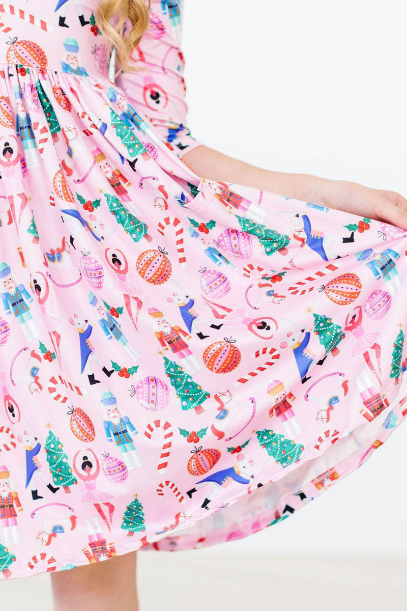 Sugarplum Fairy Kleid mit schwingendem Rock – Taschen