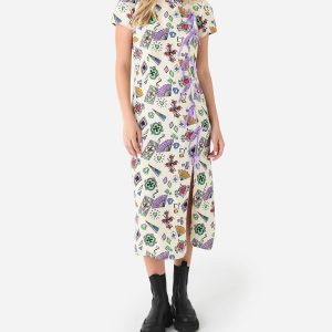 Leia Midikleid – Ice-Spielkartenmuster