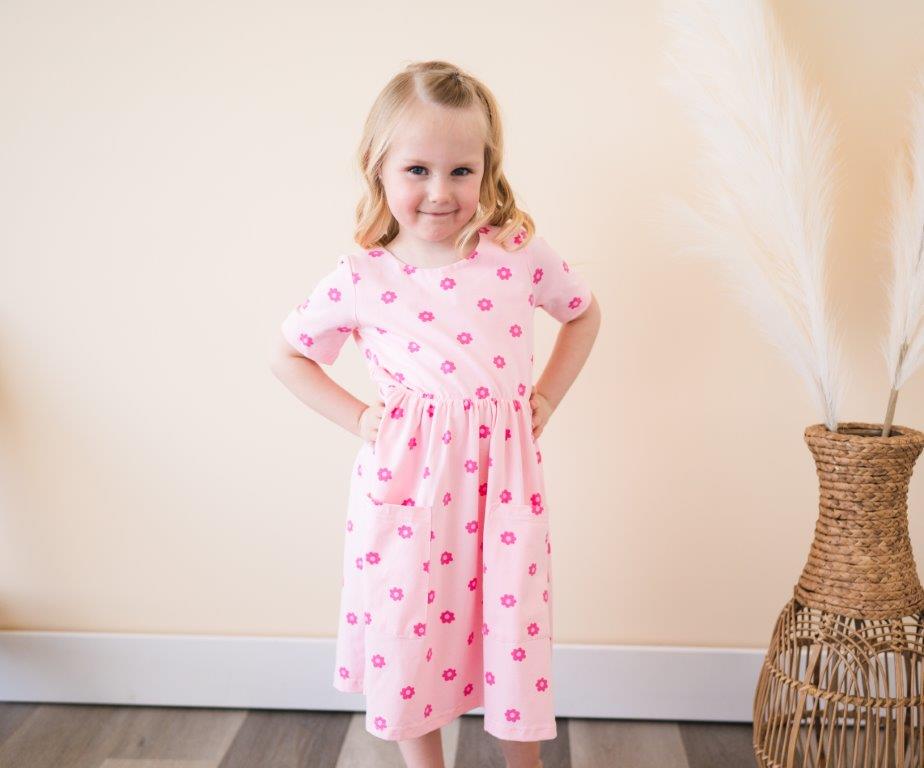 Pink Petunia Twirl-Kleid