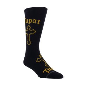 Tupac Herren-Socken-Geschenkbox – Schwarz