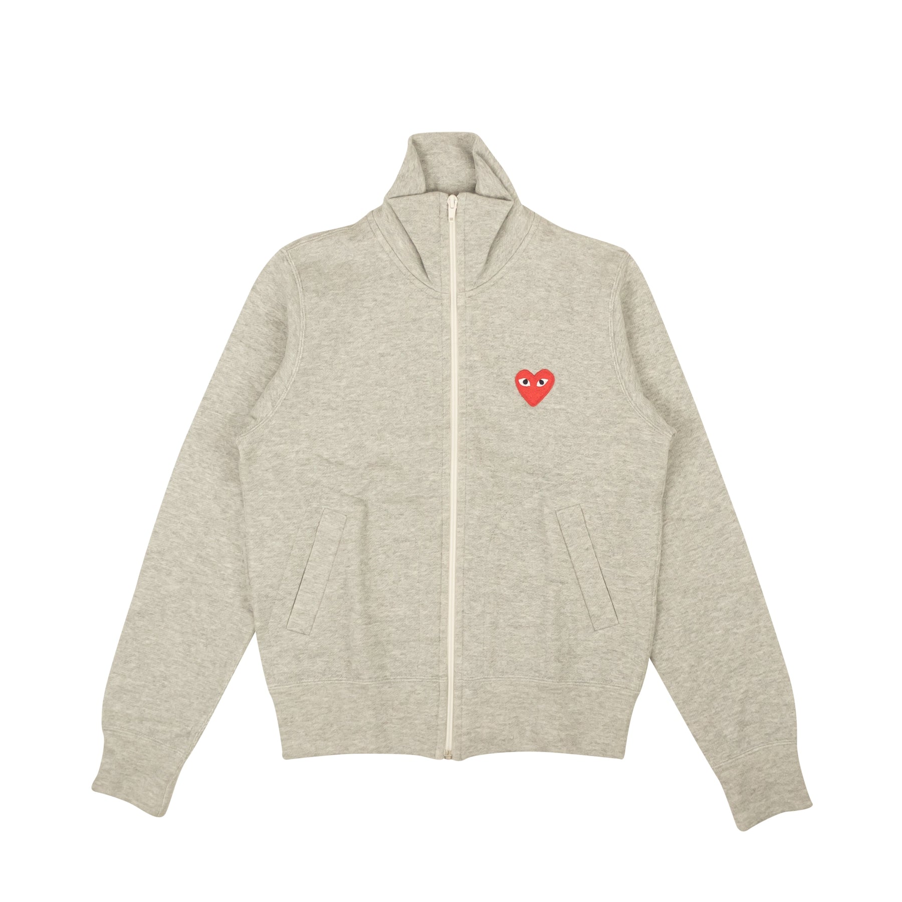 5 Hearts Sweatshirt – Baumwolle, Grau, Rot