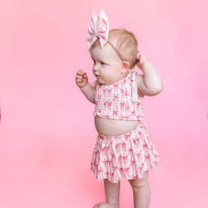 Bow Cute Dream gesmoktes Skort-Set