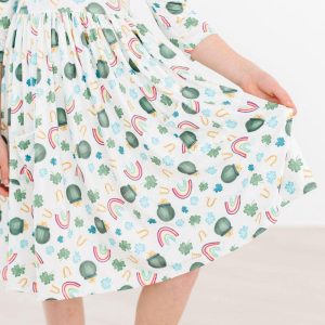 Luck of the Irish Kleid mit schwingendem Rock – Taschen