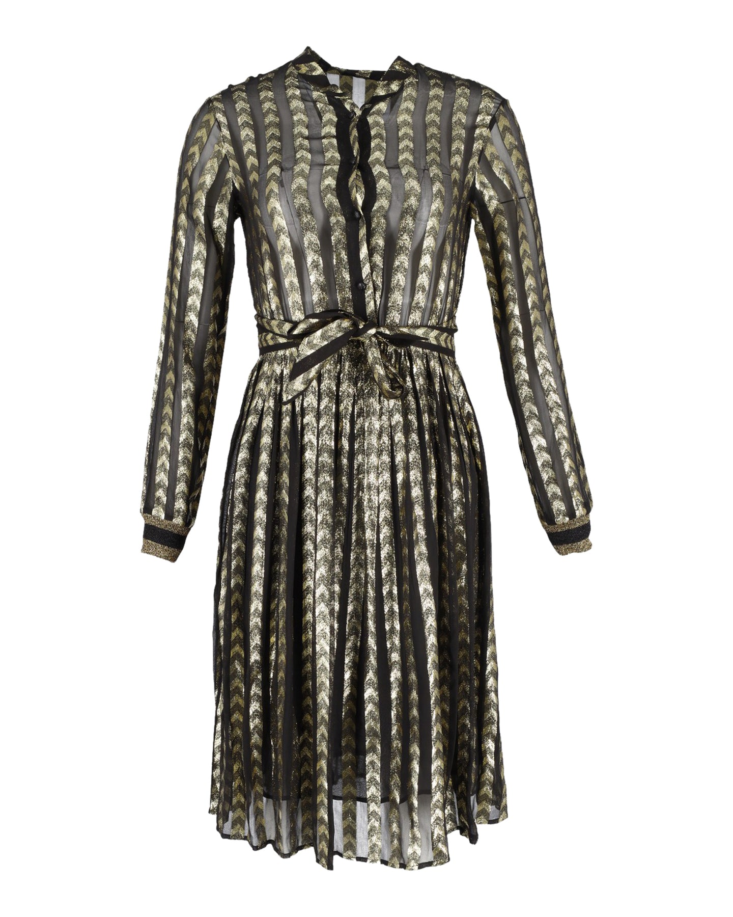 Dodo Bar Or Soraya Metallic-Hemdkleid aus schwarzer Viskose