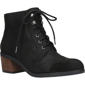 Sarina Stiefel – gepolsterte Innensohle, Schnürung, Combat-Stil, Knöchellänge