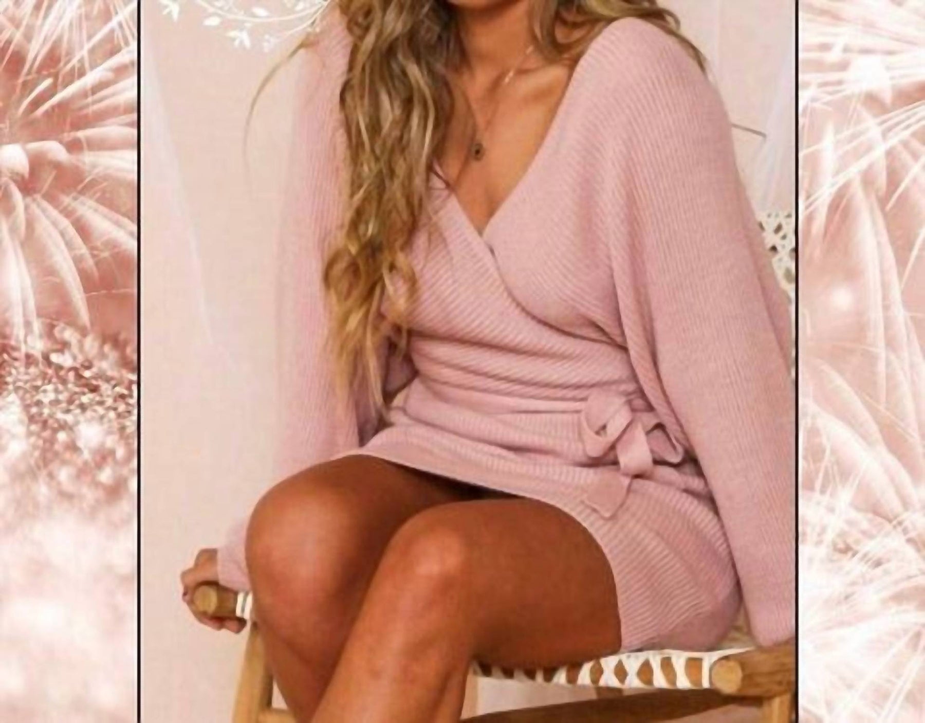 Luxe Strickkleid – Rosa
