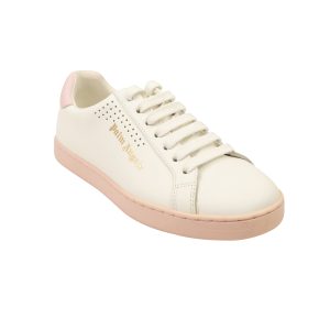 Palm 1 Sneaker – Leder, Schnürung, Weiß, Logo