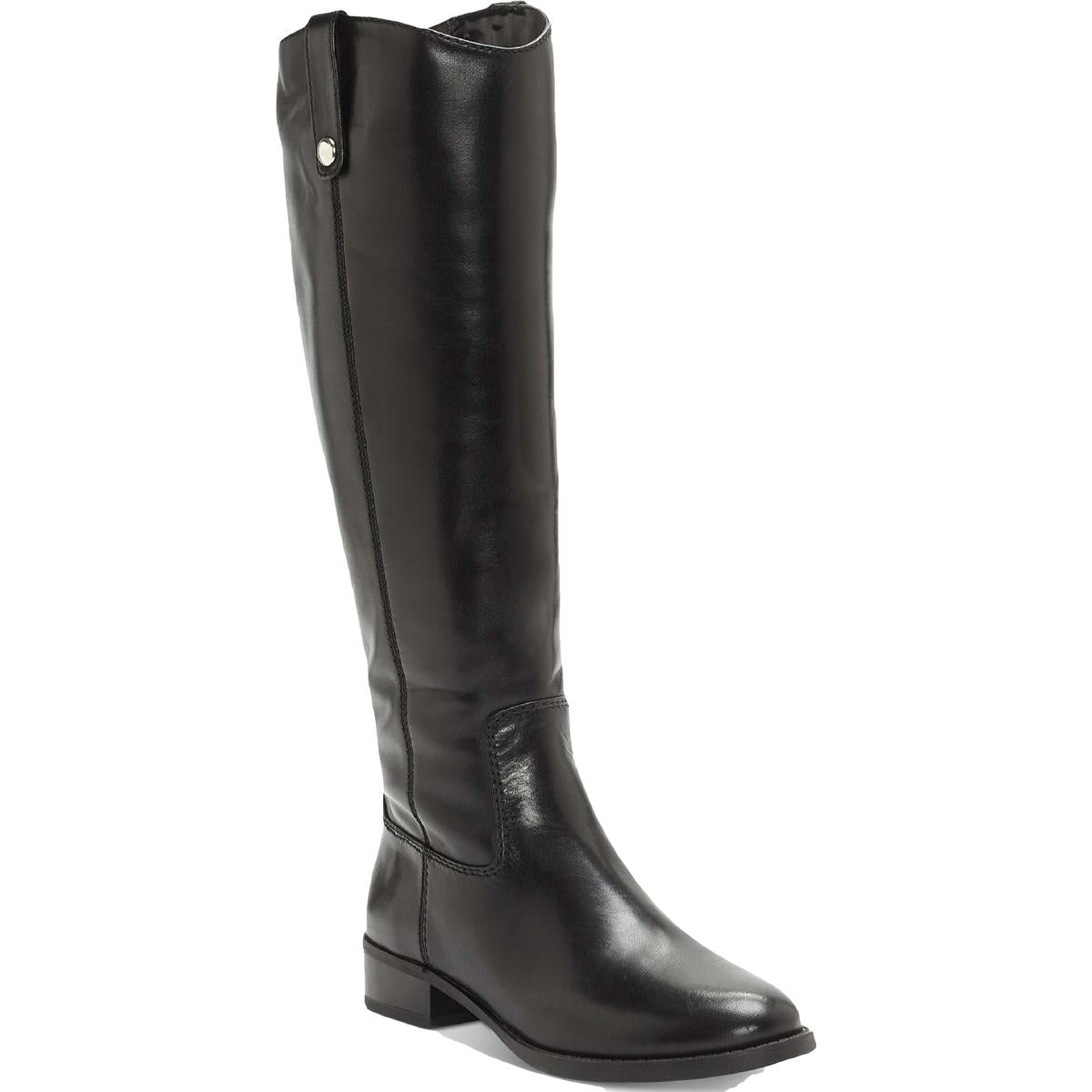 Fawne kniehohe Stiefel – kniehoch, Leder