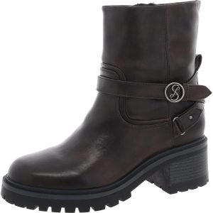 Owen Stiefel – Kunstleder, Profilsohle, Motorrad-Stil