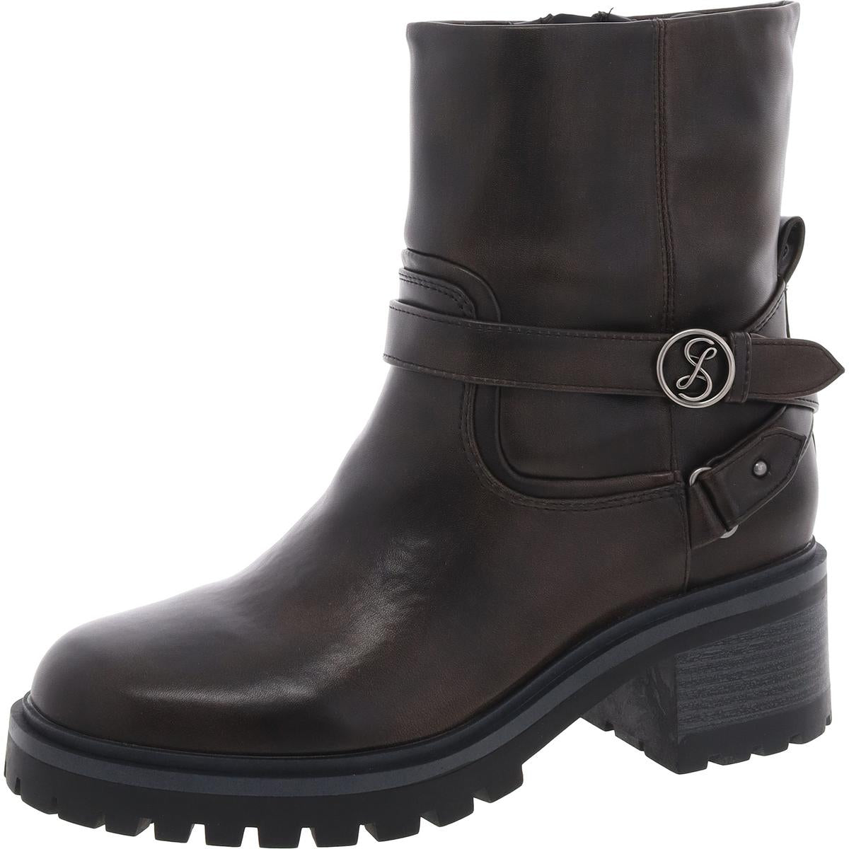 Owen Stiefel – Kunstleder, Profilsohle, Motorrad-Stil