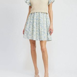 Egret Kleid – Natural Light Blue