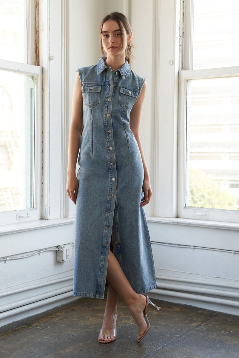 JUST FOLLOW ME Midikleid – Denim