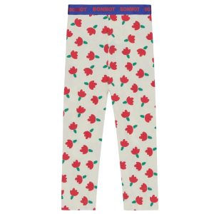 Flowers 7733638955068 Leggings – allover, Mädchen, Elfenbein