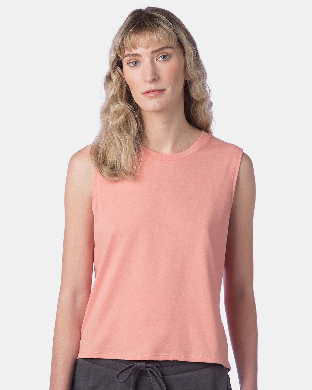 Alternative Go-To verkürztes Damen-Muscle-Tanktop aus Baumwolljersey – CVC