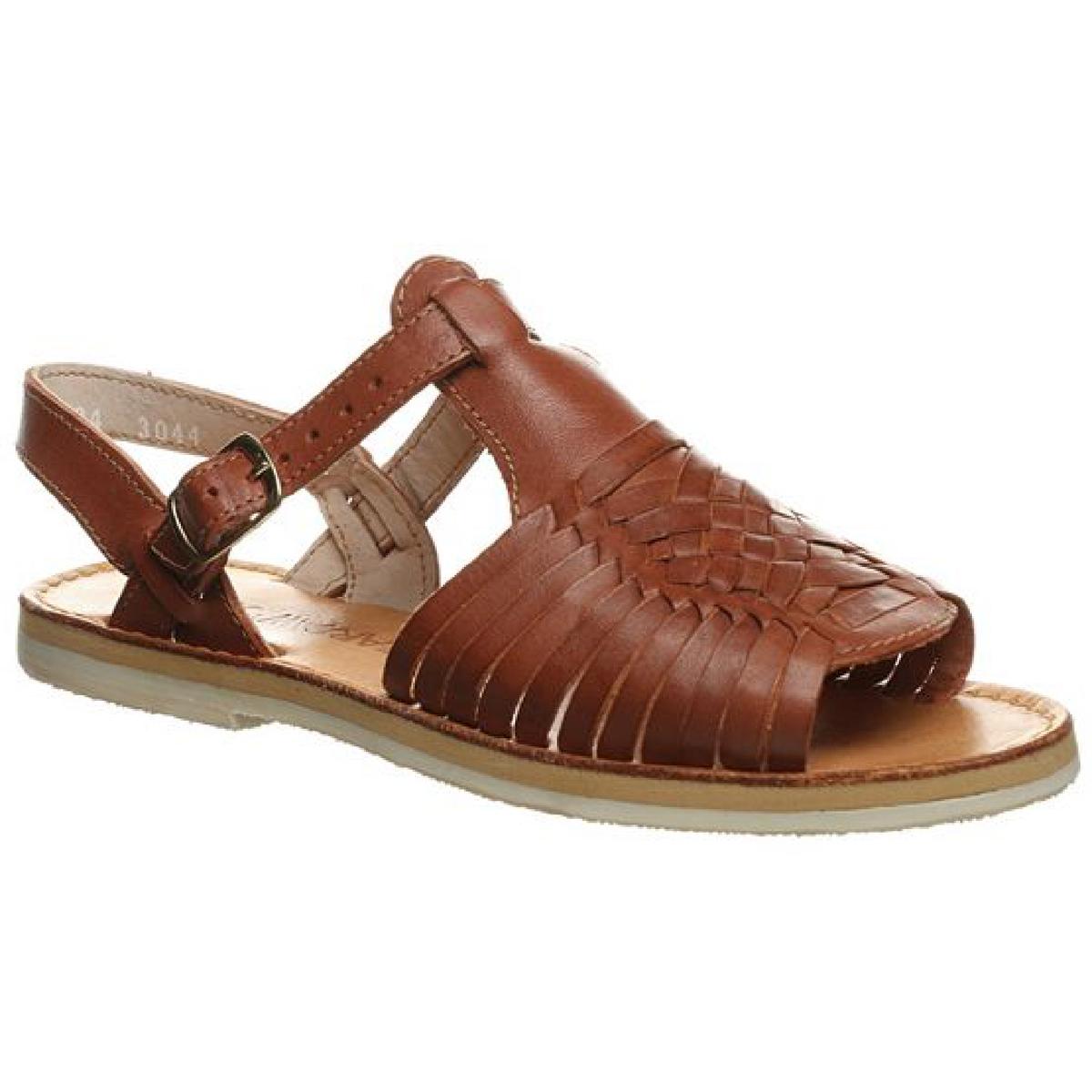 Gloria geflochtene Leder-Huarache-Sandalen