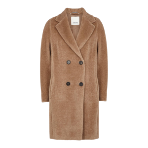 MAX MARA Locri Mantel – Alpakawolle, Damen, Beige, lang