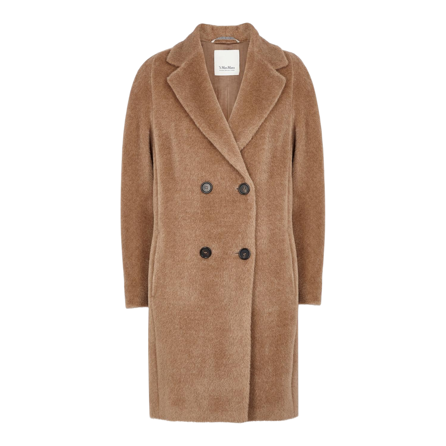 MAX MARA Locri Mantel – Alpakawolle, Damen, Beige, lang