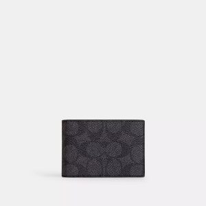 Coach Outlet kompakte Billfold-Geldbörse aus Signature-Canvas