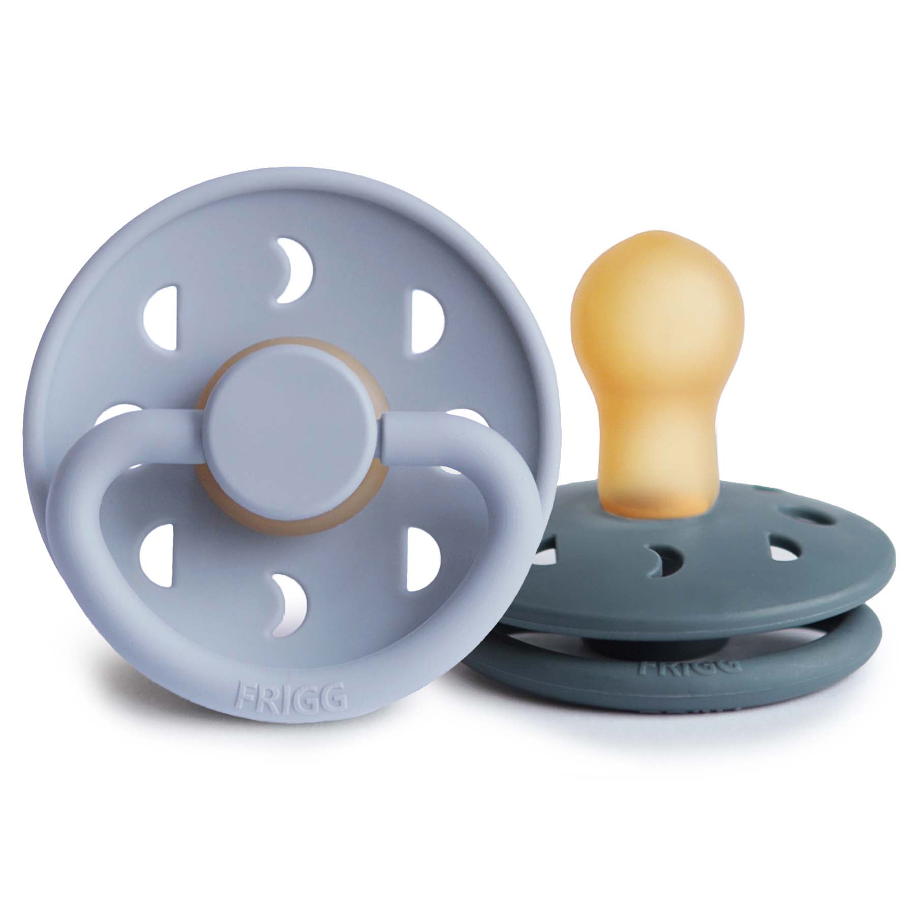FRIGG Moon Schnuller aus Naturkautschuk im 2er-Pack
