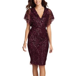Midikleid mit Perlenbesatz in großen Größen