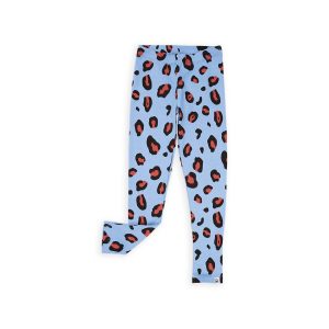 Mädchen-Leggings mit Leopardenmuster – Blau – 7733868232764