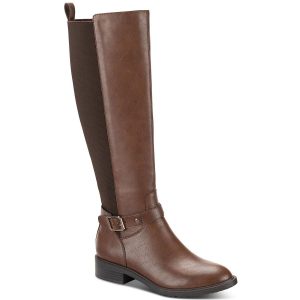 Valenciaa kniehohe Stiefel – Kunstleder, Reißverschluss