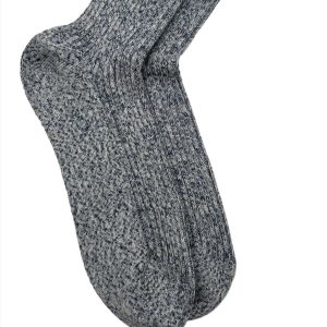 Brunello Cucinelli melierte Herren-Baumwollsocken in Blau/Weiß/Grau